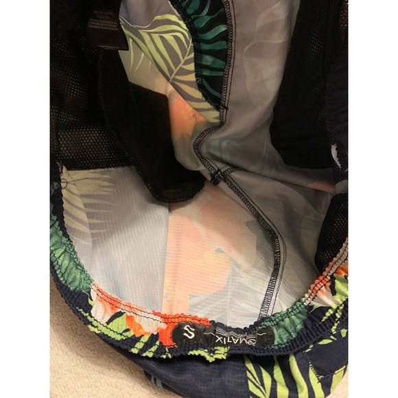 Matix Blue Hawaiian Floral Pockets NWOT Small Mens Swim Trunks Shorts - Picture 8 of 8